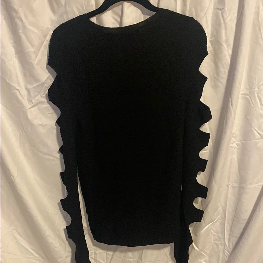 Skull Cashmere Slash Crewneck Sweater - Picture 3 of 4